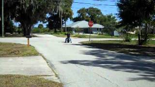 1995 SUZUKI SAVAGE LS650 BOBBER CUSTOM CHOPPER RIDE UP AND DOWN THE STREET [upl. by Alien]