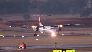 Qantas Dash8 Landing Canberra Airport  Planespotting [upl. by Rehposirhc]