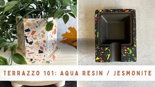 DIY Terrazzo Tutorial 101  Aqua Resin  Jesmonite [upl. by Averi228]