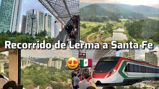 Recorrido del Tren Interurbano México  Toluca rumbo a Santa Fe desde ventana [upl. by Daniel55]