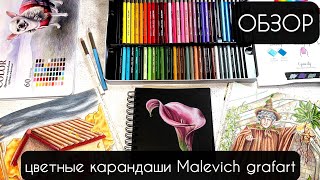 ОБЗОР Цветные карандаши MALEVICH Grafart [upl. by Laynad153]