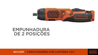 BLACKDECKER  Parafusadeira com Lanterna 36V  BDCS36F [upl. by Potts162]