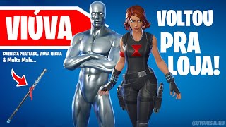 Viúva Negra Surfista Prateado  Fortnite Loja de Hoje  Loja de itens do Fortnite 1410 [upl. by Notaes121]