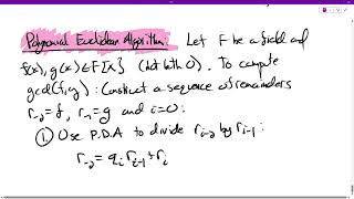 Section 24 Divisibility in Integral Domains Polynomial Euclidean Algorithm [upl. by Enilarac]