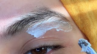 Halal bleaching eyebrow tutorial [upl. by Ahsyla]