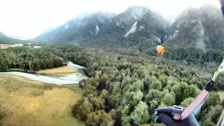 Paramotor New Zealand in the Eglington Valley Fiordland [upl. by Dardani]