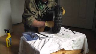 How to Change a Honda Z50 Tire [upl. by Ahsenat]