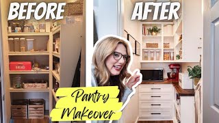 Dream Pantry Makeover START TO FINISH  DIY Pantry Remodel [upl. by Gerianna]