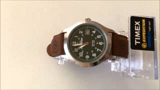 【2059】タイメックス メンズ腕時計 Timex Mens T40051 Expedition Metal Field Olive Dial Brown Leather Strap Watch [upl. by Rives]