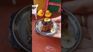 Mini Banana pancakes 🥞 shortsfeed shorts viralvideo ssminiaturefood [upl. by Oijres]