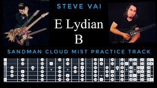 Steve Vai Sandman Cloud Mist practice track With Scales Diagram [upl. by Koerner]