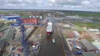 Bodewes Tewaterlating TRITON  Hoogezand 17 april 2015 [upl. by Akinahs]