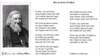 Das Lied der Freiheit Worte Hoffmann von Fallersleben  Christoph Holzhöfer [upl. by Euqinad906]