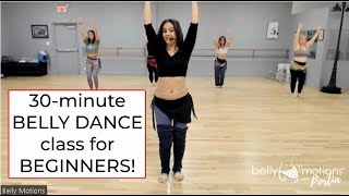 30minute Beginner Belly Dance Class with Portia [upl. by Groveman783]