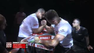 Yordan Tsonev Vs Kacper Sinica  WINBET ARMWRESTLING SHOW [upl. by Niggem]