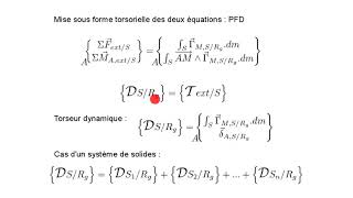 Cours PSI  video 5  dynamique partie 1  PFD torseur cinétique torseur dynamique [upl. by Eirbua]