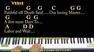 Farther Along HYMN Piano Jamtrack in G with ChordsLyrics [upl. by Vasquez502]