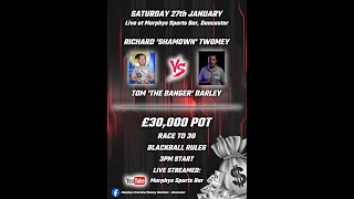 Tom Barley v Richard Twomey  £40000 Pot  Blackball Rules [upl. by Ydeh593]