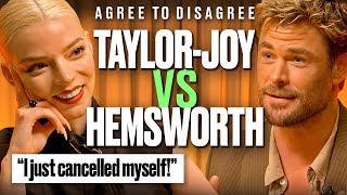 Chris Hemsworth amp Anya TaylorJoy Argue Over the Internets Biggest Debates  Agree to Disagree [upl. by Eeram]