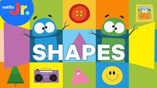 Learn Shapes 🟡 Shapes Songs with the StoryBots  Netflix Jr [upl. by Reyem]