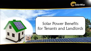 See how installing solar power can be beneficial for tenants and landlords [upl. by Auliffe]