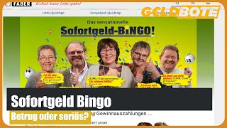 💰 Sofortgeld Bingo – Faber Gewinnspiel seriös oder Betrug [upl. by Eirod494]