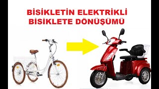 Üç tekerli bisikletimi elektrikli bisiklete çevirdim [upl. by Joshua]