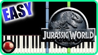 Jurassic World Theme  EASY Piano Tutorial Synthesia  ジュラシックワールド・メインテーマ曲【ピアノ簡単楽譜】 by TAM [upl. by Benjy]