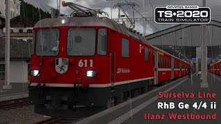 Train Simulator 2020  Surselva Line  RhB Ge 44 ii  Ilanz Westbound [upl. by Hcire380]