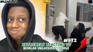 Extremely Reacting to WORLD most Unluckiest PEOPLE Pt2 [upl. by Ailisec594]