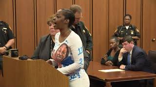 Mother of Euclid 9yearold killed in hitskip speaks at suspects sentencing [upl. by Elgar]