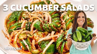 I Made 3 Cucumber Salads Creamy Marinated and Asian  Allrecipes [upl. by Orvie]