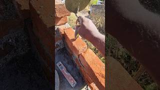 Brickwork 🧱👌 ytshorts brickwork amazing skills bricklaying [upl. by Reinold815]