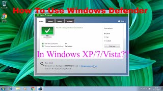 How to use Windows defender in Windows 7 or Windows XP SP3 Explained in Hindi [upl. by Ambrosio]