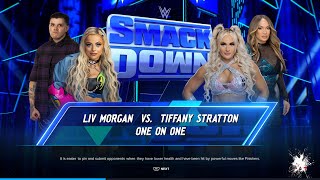 WWE 2K24  LIV MORGAN VS TIFFANY STRATTON  LIVE FROM SMACKDOWN [upl. by Neoma]