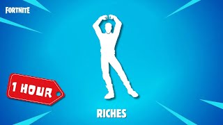 Fortnite RICHERS emote 1 HOUR edition Million Dollar Baby  Tommy Richman [upl. by Trub573]