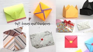 Easy Gift Boxes and Envelopes  Gift Ideas  Ventunoart Compilation [upl. by Ddat408]