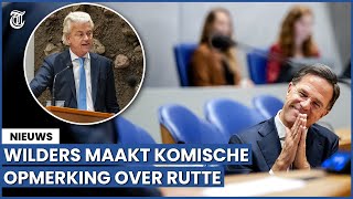 Hilariteit om Geert Wilders na vertrek Rutte [upl. by Aimekahs]