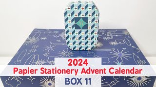 Opening Box 11 Of The 2024 Papier Stationery Advent Calendar [upl. by Nahsad475]