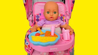 Baby Annabell doll Morning and Evening Routine Feeding and changing baby doll Compilation [upl. by Rambow925]