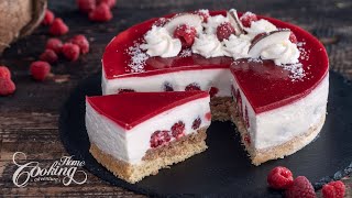 Raspberry Coconut Mousse Cake  One of the BEST SUMMER DESSERTS ever [upl. by Isis]