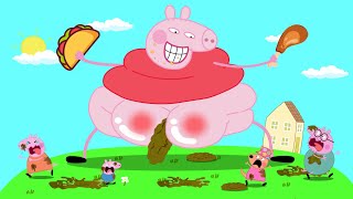 Peppas Fat Mum Turns Into a Giant Prawn  Peppa Pig Funny Animtion [upl. by Tannen]