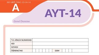 BİREY YAYINLARI AYT14 DENEME GEOMETRİ ÇÖZÜMLERİ [upl. by Ahcarb649]