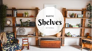 DIY RUSTIC WOOD SHELVES [upl. by Todd]