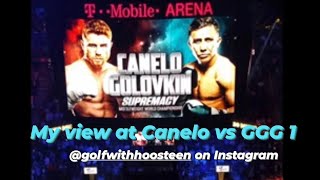 My view from Canelo vs Golovkin 1 at TMobile Arena September 16 2017 Still think GGG won it [upl. by Christianson]