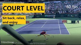 Taylor Fritz vs Jannik Sinner COURT LEVEL Indian Wells 2023 Quarterfinal [upl. by Stella]