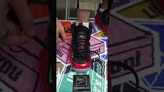 How to lace nike foamposite one air metallic Red nike shoelacestyle foamposite fypagee [upl. by Niltyak]