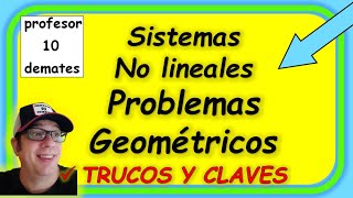 Sistemas de ecuaciones No lineales resueltos Problemas Geométricos [upl. by Averir364]