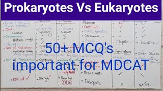 412 Difference between Prokaryotic cell and Eukaryotic Cell  Prokaryotes vs Eukaryotes For MdCat [upl. by Avert847]