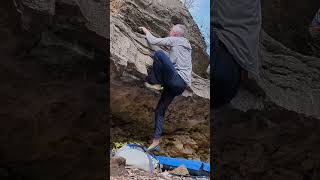 Runnel Round V4 Fox Hollow climbing rockclimbing bouldering rockclimber [upl. by Eesdnyl549]